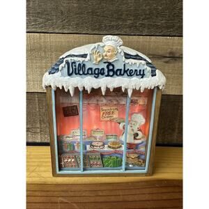 Memories On Main Village Bakery Hanging Lighted Shadow Box -vintage